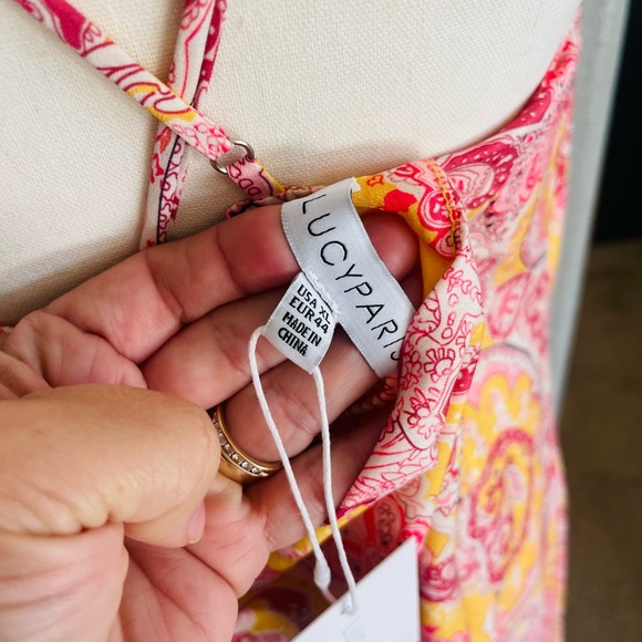 Lucy Paris midi paisley print slip dress - Picture 3 of 6